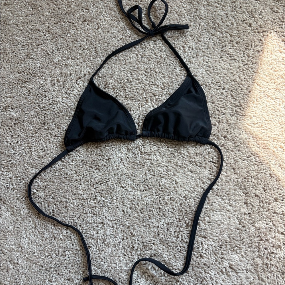 Classic Black Triangle Bikini Top